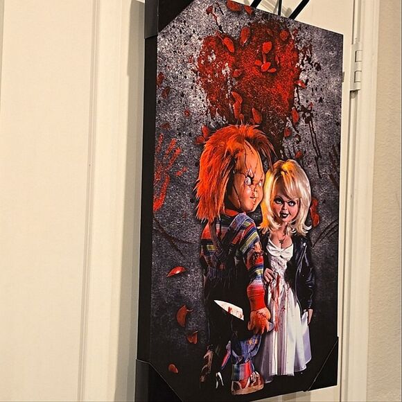 Silver Buffalo Chucky & Tiffany Love Kills Canvas Wall Decor